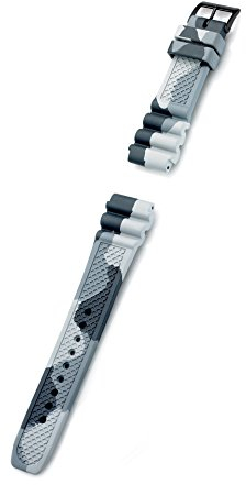 KHS Diverband | Camouflage Grau, Ersatzarmband, PU, Länge 23cm, Stegbreite 22mm, EBDC1.22, Uhrenarmband