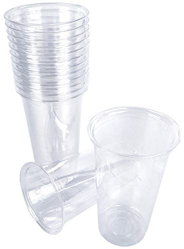 100 vasos Tumbler transparentes de 350 cc de PET reciclable para cócteles, bares y discotecas