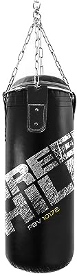 Green Hill Sacco Da Boxe Vinile Pugilato Pieno Boxing Punching Bag Saccone Pieno (90cm x 35cm x 25kg, Nero)
