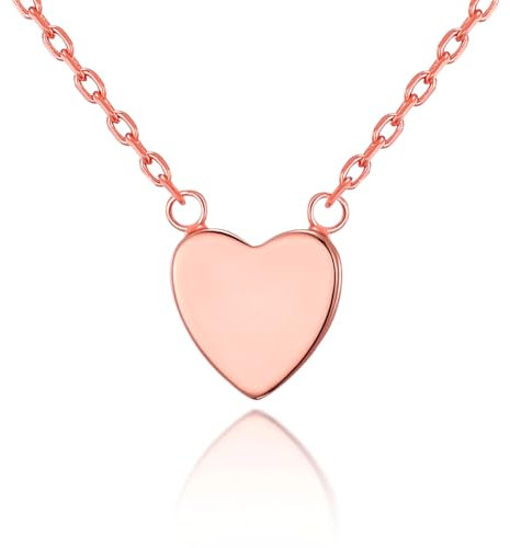 Philip Jones Rose Gold Plated Heart Necklace