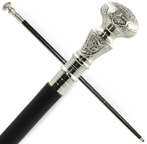 Vintage Antique Walking Cane Wooden Walking Stick Silver Brass Handle Knob Gift Brand Antique Handicraft Hub