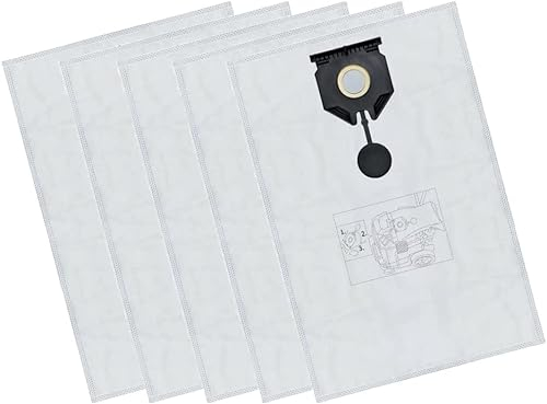 M&M SMARTEK Lot de 5 sacs d'aspirateur adaptés pour Kärcher 2.889-154.0, NT 30/1 Tact Te L, M, Ap 30L en microfibre, capacité 30L