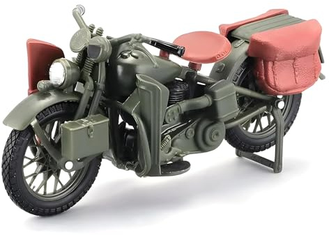 MAISTO - Moto Militaire Harley Davidson Cycles de 1942 - WLA Flathead - Véhicule Miniature à l'échelle 1:18 - Jouet pour Enfant - à Collectionner à partir de 3 Ans