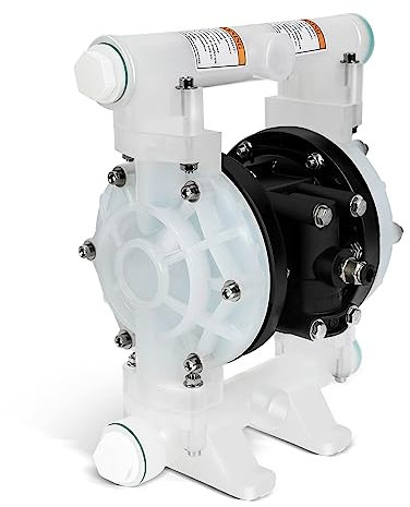 Air Operated Double Diaphragm Pump, 12 GPM Dual Diaphragm Air Pump Pneumatic Waste Oil Transfer Pump for Chemical, 1/2 Inch Inlet/Outlet