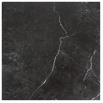 Sonnewelt PVC-golvbeläggning, självhäftande, ca 5 m², 55 plattor vinylgolv, halkfria vattentäta golvplattor, 30 x 30 cm, laminat, golvbrädor, vinylkakel, för golvvärme, svart marmor