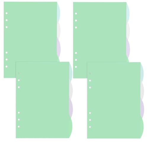 DY.2ten 16 Fogli Index Divisori Raccoglitori ad Anelli A5,6 Fori Plastica Divisorio Pagina Indice Tab,per A5 Quaderni ad Anelli, Diario di Viaggio Quotidiano