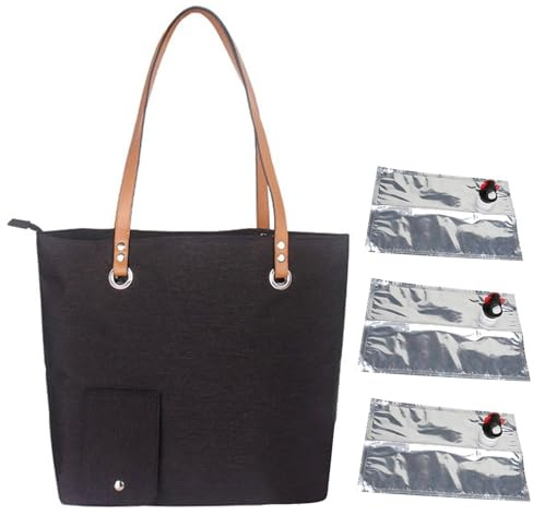 Wine Tote Bag with Drink Dispenser | Picnic Tote with Wine Bladder Bag | Functional Grocery Bags | Portable W-ine Dispensing T-ote for Travel, Picnic, Sport Event, Beach Gift for W-ine Lovers