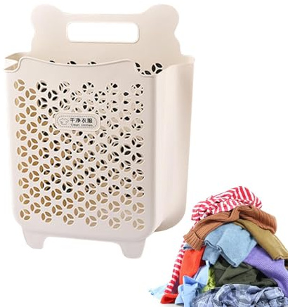Pcingsia Cesta de ropa sucia | Almacenamiento montado en la pared para ropa sucia | Caja hueca para ropa interior, lencería, camisas, pantalones, faldas, suéteres