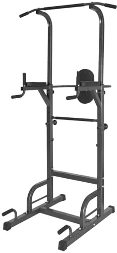 EIGFOH Maquina Dominadas Multifuncional, Estación de Dominadas Altura Ajustable, Estación de Musculación para Gimnasio en Casa, Máquina de Musculación Ejercicio Fuerza Gimnasia