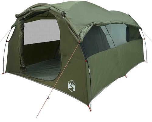 vidaXL Tunnel-Familienzelt 6 Personen Olivgrün Wasserdicht, Campingzelt, Gartenzelt, wasserdichtes Zelt, Zelt, leichtes Zelt, Wanderzelt