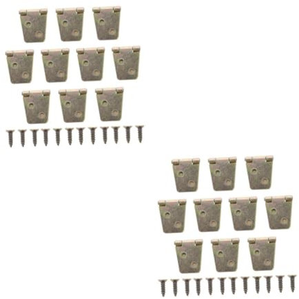 jojofuny 20 Ensembles Charnière de carnet de croquis charnières à pression fermoir jour organisateur de plaque pour armoire gond penture charnière de boîtier simple Mini charnière le fer