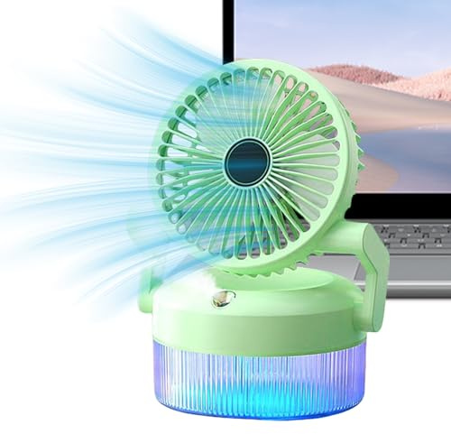 Bärbar avdunstningsfläkt, personlig kyltillbehör med USB-laddning – bärbar vikbar multifunktionsventilator med för resor gym skrivbord tält trädgård skola utomhus