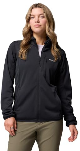 Columbia Donna Essential Hike Grid Giacca in pile con zip integrale, Abbigliamento sostenibile per l'outdoor e l'escursionismo
