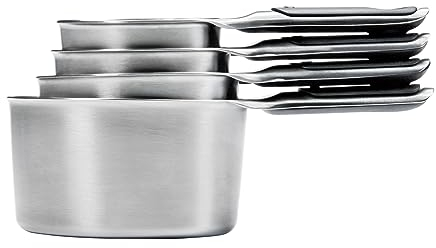 OXO Good Grips 4 Piece Stainless Steel Measuring Cups with Magnetic Snaps