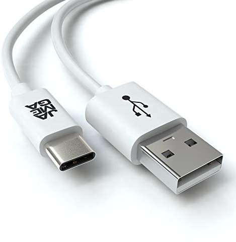 JAMEGA – 1m USB Typ C Kabel Weiß | 3A USB C Ladekabel und Datenkabel Fast Charge Snyc schnellladekabel kompatibel mit Samsung Galaxy S10/S9/S8+, Sony Xperia XZ, Huawei P30/P20
