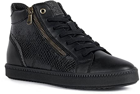Geox Womens D Blomiee B Sneakers, Black, 7 UK
