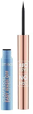 Catrice Glam & Doll Easy Wash Off Power Hold Eyeliner, Nr. 010, Schwarz, langanhaltend, farbintensiv, vegan, ohne Mikroplastikpartikel, ohne Parfüm, ölfrei, 1er Pack (1.7ml)