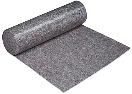 Relaxdays Malervlies, Abdeckvlies Rolle, 1 m x 50 m = 50m², rutschfest, wasserabweisend, 300g/m², Streichen, Umzug, grau