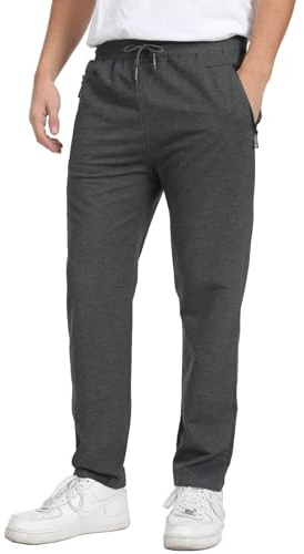 JustSun joggingbyxor män träningsbyxor sportbyxor män bomull fitness | Herr Joggingbyxor Träningsbyxor Löparbyxor Bomull Stretch Andas Elastisk Midja Justerbar Linning Dragkedjefickor