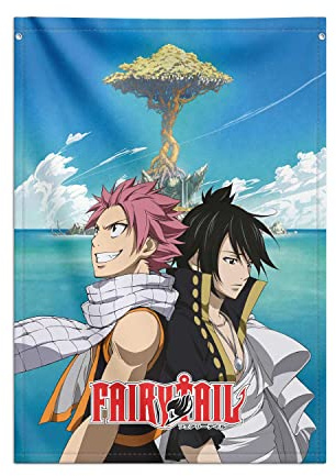 Grupo Erik Poster Fairy Tail de Tela - Banderola enrollable para Decoracion habitacion juvenil u hogar │ 70x100 cm : Regalos para fans │ Merchandising Oficial