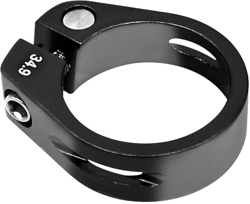 LICQIC 34.9 mm bike Seat Post Clamp for MTB, Road, Casual Bike (Black)