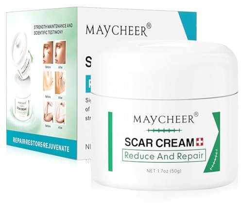 Narbencreme, Narbensalbe, Dehnungsstreifen Creme, Scar Remove Cream Narbenentferner für Gesicht Körper C-Schnitte, Brennen, Akne, Alte & Neue Narben, Dehnungsstreifen