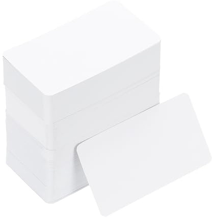 PATIKIL 8,9 cm x 5 cm tomma visitkort, 300-pack små index flashkort ord meddelande anteckningskort mini papperstaggar för gör-det-själv hantverk scrapbooking, vit