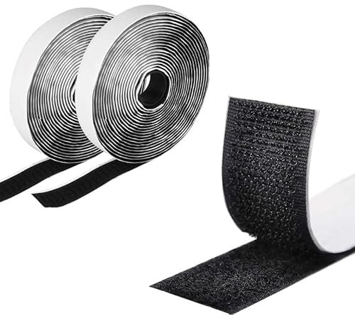 Hook and Loop Strip Tape - Self-Adhesive, Sticky, 2 cm Wide - Perfect for Organizing, Securing, Crafting, DIY Projects, Home Improvement, Office Use, and More (10 Meter) - Craft Queen LTD