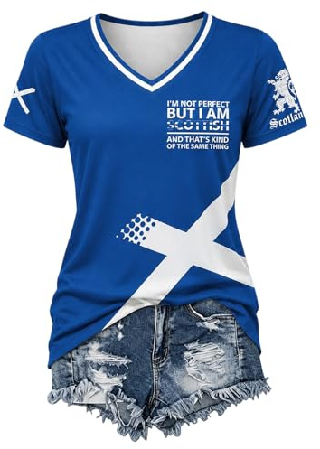 England fotbollströja jersey toppar för kvinnor damer England t-shirt dam fotbollstopp v-ringad lätt andningsbar klassiska fotbollströjor träning för sommar sport fans T-shirts, Himmelsblå-a, L