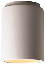 Justice Design Group CER-6100-BIS Radiance 8.5 Transitional Dimmable Flush-Mount Ceiling Light Fixture for Living Room, Dining Room, or Hallway, Bisque