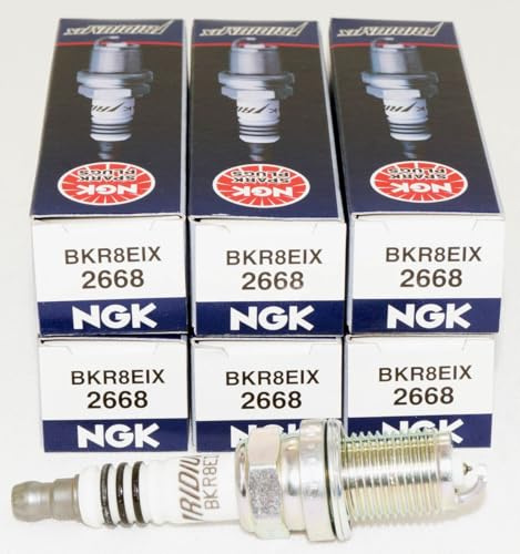 NGK 2668 Iridium IX Spark Plugs BKR8EIX (6 Pack)