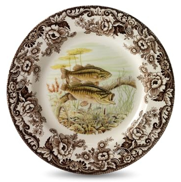 Spode – Woodland – Salad Plate - Bass – Brown/White