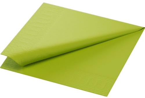 Duni Zelltuch-Servietten kiwi 33x33cm 3-lagig 1/4-Falz 4 x 250 Stück