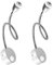ledmo Lampada da Lettura con 360° Braccio Flessibile 2 Pezzi lampada lettura, lampada da lettura led AC 85-265V 3W Lampada Lettura in Alluminio(Bianco Caldo)