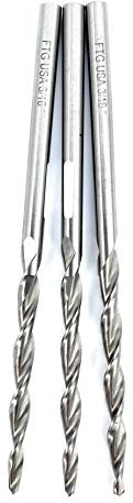 FTG USA 3 Pc #10 3/16 Replacement Tapered Drill Bit Only All Same Size Set