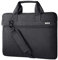 Voova Sacoche pour ordinateur portable 360° Protection 17 17.3 pouces Pochette Housse PC Sac à bandoulière Sac à main étanche aux chocs avec bandoulière et poignée Noir