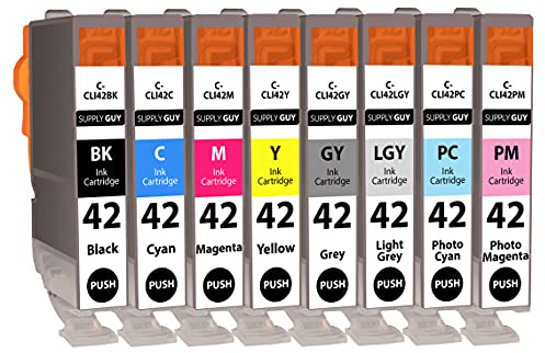 Supply Guy 8 bläckpatroner kompatibel med Canon CLI-42 Multipack för Pixma PRO100 PRO100s