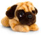 tachi Plüschtier Mops beige, weicher Kuscheltier Welpe 25 cm, Stofftier Hund liegend