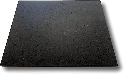 Pietra Lavica Etnea - Ollare Piastra Liscia per Pizza, Carne, Verdure - Misure a Scelta (30 X 30)
