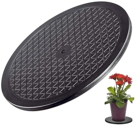 Piatto Rotante Plastica, 25/30cm Rotondo Bonsai Giradischi, TV Monitor Supporto Girevole, Capacità Di Carico 80 Kg, Piattaforma Roteante 360°, Lazy Susan Girevole Con Cuscinettia Sfera In Acciaio