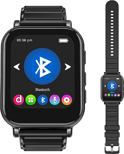 Lecteur mp3 Bluetooth 5.0, 32Go Montre Sport Lecteur MP3 avec Son HiFi sans Perte, Écran Tactile, Podomètre, Baladeur Enfant, Lecteur MP3 Portable pour Sport e Fitness Jogging, Le Voyage