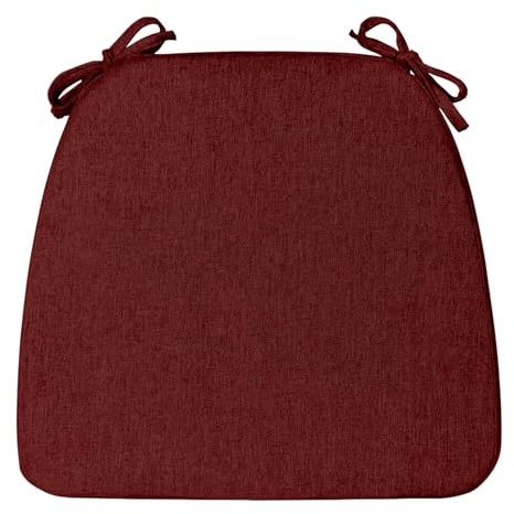 MIDLADE D-Shaped Chair Cushions Set of 1, Chair Pads with Ties, 17 x 16