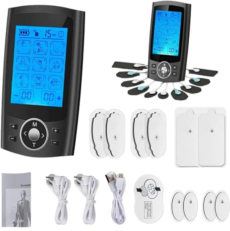Elektronisk Pulse Massager, Pulse Massager Machine - Muskelstimulator Pulsmassageapparater | Uppladdningsbar nervstimulator, muskelmassageapparat med 36 lägen, EMS-massageapparat