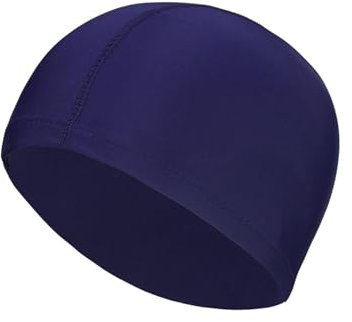 Badekappe Unisex Schwimmkappe UV Schutz Schwimmmütze Ohrenschutz Schwimmhaube Elastisch Bademütze Anti Rutsch Swimming Cap Badehaube für Herren Damen Lange Kurzes Haar Dunkelblau