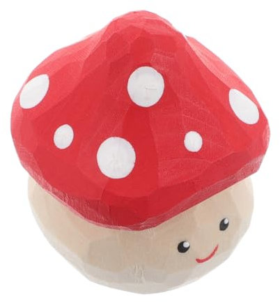 DRESSOOS Jouets De Sculpture sur Bois Décorations De Gâteaux Aux Champignons Mini Figurines De Champignons Décor De Champignons Accessoires De Jardin De Fées Champignons Artificiels