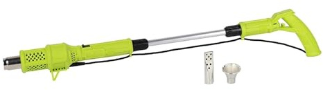 Desherbador térmico eléctrico, quemador de malas hierbas de 2000W, cortacésped eléctrico, herbicida de aire caliente, hasta 650 °C, herramientas de eliminación de hierba, llama Alta Estabilidad(Groen)