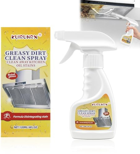 KUIRUNRX® Heavy Oil Cleaner Stain, Schiuma Cleaner Detergente per Cucina, Spray Detergente per Sporco per pentole, fornelli e cappe aspiranti, 120ML
