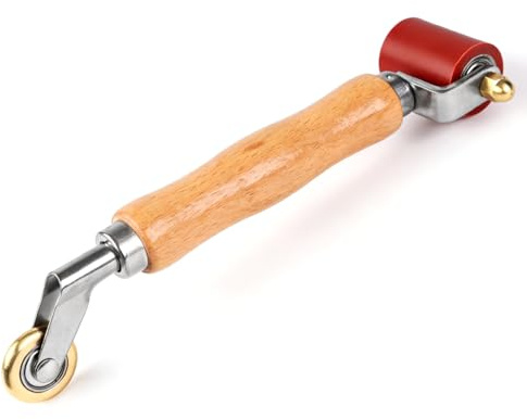 VOBOR 2 IN 1 Rullo di Saldatura con Rullo di Pressione en Ottone, Resistente alle Alte Temperature, per la Saldatura di Materiali Sintetici, Teloni in PVC e Pellicole