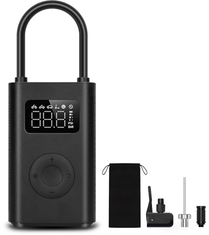 XIAOMI Compresor Aire Portatil 2, Inflador Electrico de 6 Modos, 150 PSI, Batería de 2000 mAh, Pantalla LED, Apto para Coches, Bicicletas, Motocicletas, Scooters y Balones