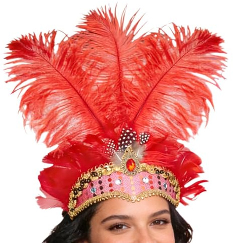Riaisttd Showgirl huvudbonad för kvinnor - tillbehör till showgirl huvudbonad | pannbandstillbehör för fester och fester, för festliga tillfällen, festival, karneval, möte, bröllop, maskerad